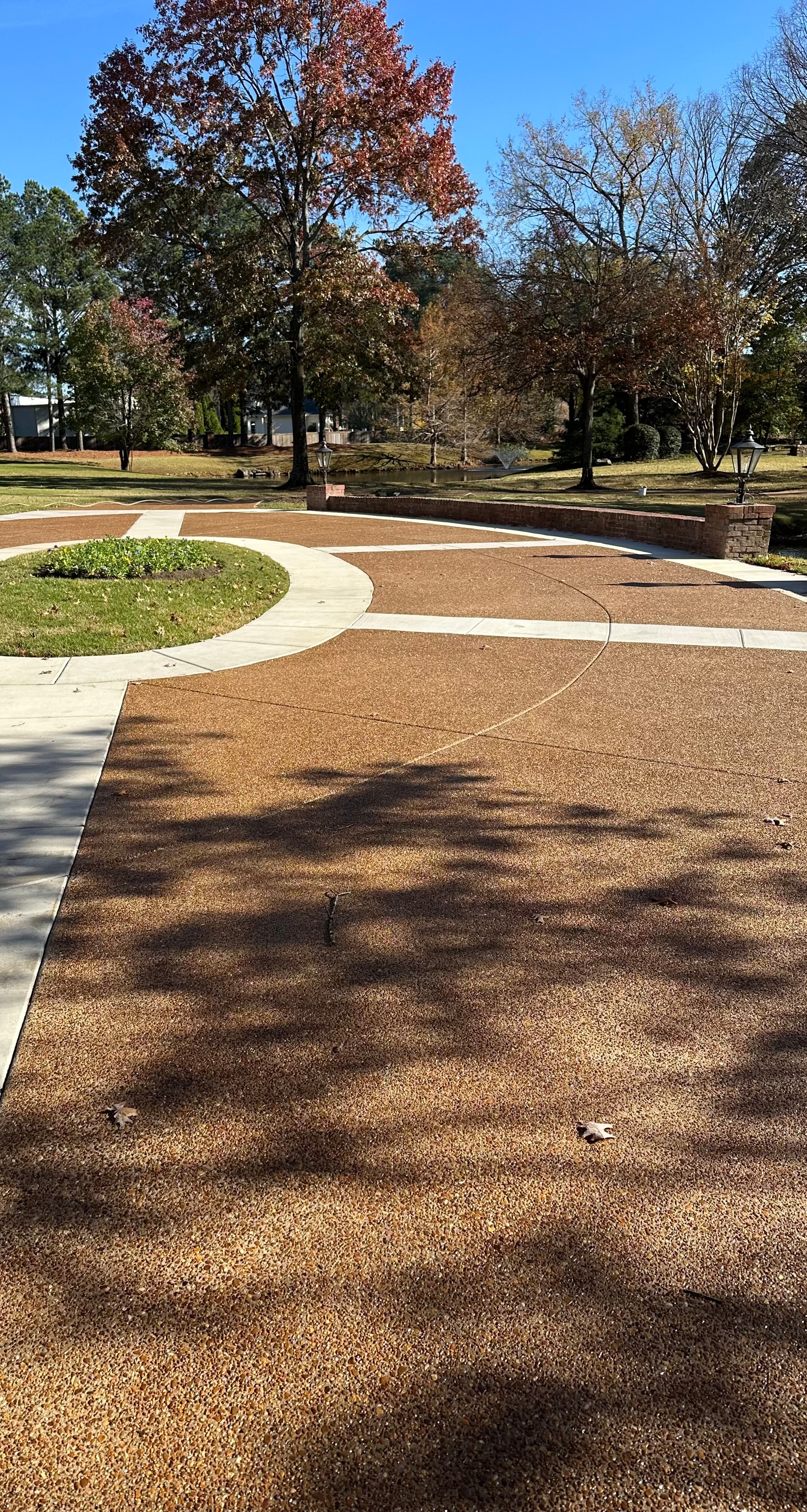 Concrete driveway installation