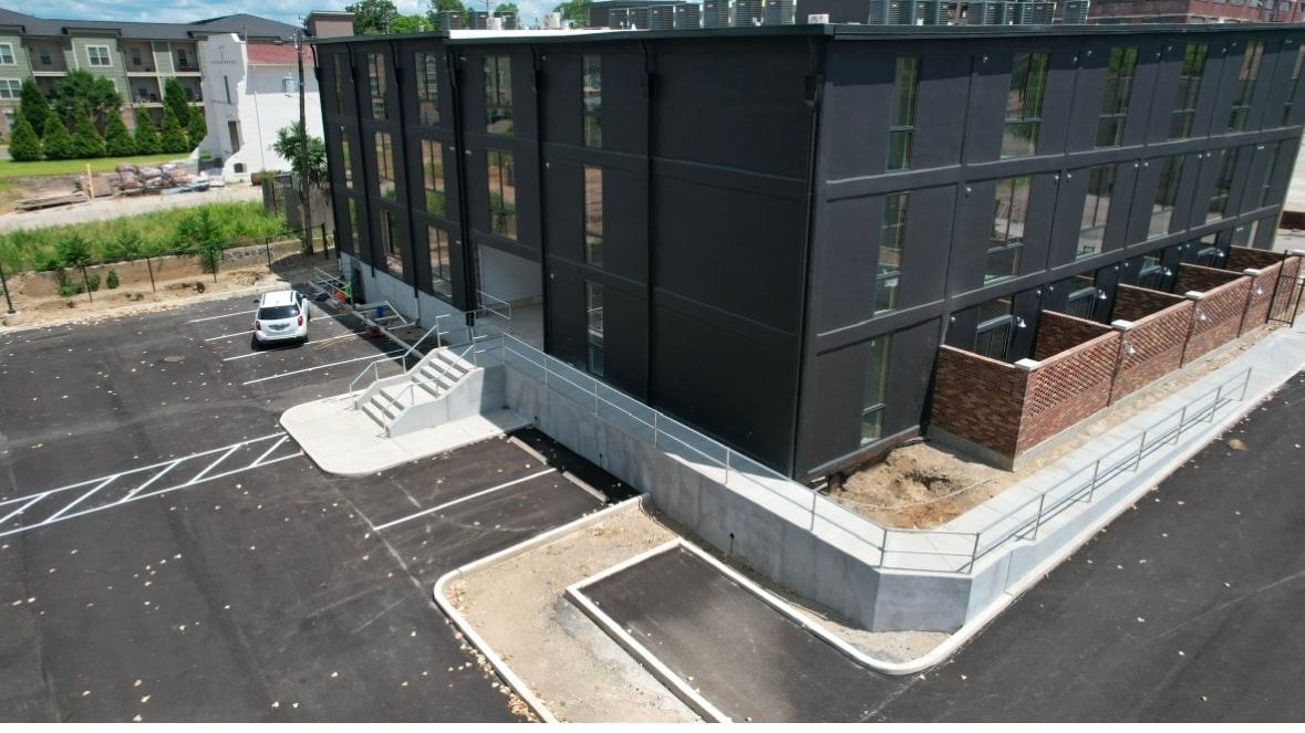 Concrete construction site